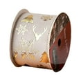 thumbnail image 3 of Cinta navideña decorativa de 9,1 m, multiusos, para manualidades navideñas, con alambre Beige A, 3 of 9