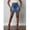 Medium Wash, variant on High Waisted Denim Mini Skirt With Button Front And Tie Waist Medium Wash