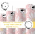 thumbnail image 4 of Pink Daisy Blackout Curtains for Bedroom, Spring Floral Elegant Pastoral Botanical Thermal Insulated Kitchen Drapes with Grommets, Light Blocking Window Treatment, 2 Panels 52" x 96", 4 of 7