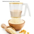 thumbnail image 3 of Colador de harina con forma de taza de mano, tamiz de malla para polvos, herramientas para hornear con tapa, 3 of 10
