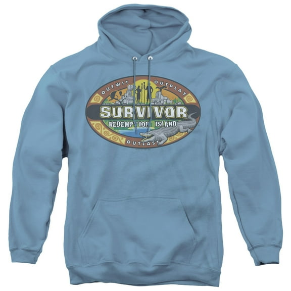 Survivor Redemption Island Adult Pullover Hoodie Sweatshirt Carolina Blue