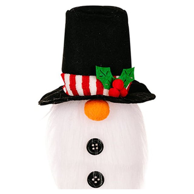 Wosthever Feliz Navidad botella de vino cubierta barba blanca fiesta champán decoración tela cocina tejer de Navidad gorra negra Type3 NO3