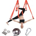 thumbnail image 1 of Juego completo de hamaca de yoga aérea de 6 asas, estilo no elástico, hamaca de fitness de gravedad inversa con extensión y placa para colgar, 1 of 6