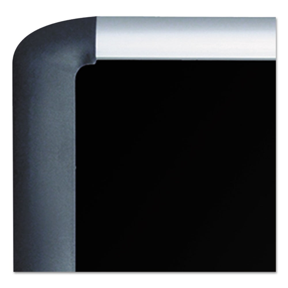 MasterVision MVI050301 SoftTouch 48 in. x 36 in. Aluminum Frame Fabric Surface Bulletin Board - Black