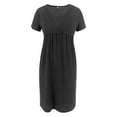 thumbnail image 4 of Maternity Dresses for Women 2024 Pregnant Clothes V Neck Short Sleeved Breastfeeding Dress Casual, 4 of 9