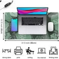 thumbnail image 2 of Green Plants Desk Mat Tropical Leaves Mouse Pad Cute, Large Extendded Gaming Deskmat, XXL Laptop Keyboard Mouse Mat Desktop Matt Women Office Desk Accessories Mousepad Desk Cover Mat, 31.5"x15.75", 2 of 6