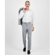 Tallia Mens Classic fit Dress Pants 36 / 32 Light Grey Solid Stretch