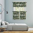 thumbnail image 5 of Summer Palm Tree Kitchen Curtains Sets for Windows 24 Inch Length, Welcome Tropical Botanical Rod Pocket Window Treatments Tier Curtains and Valances Set for Bedroom/Bathroom, 5 of 8