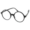 thumbnail image 6 of Grinderpunch Round Nerd Geek Costume Eyeglasses for Adults, Wizard Halloween Glasses, Black, 6 of 8
