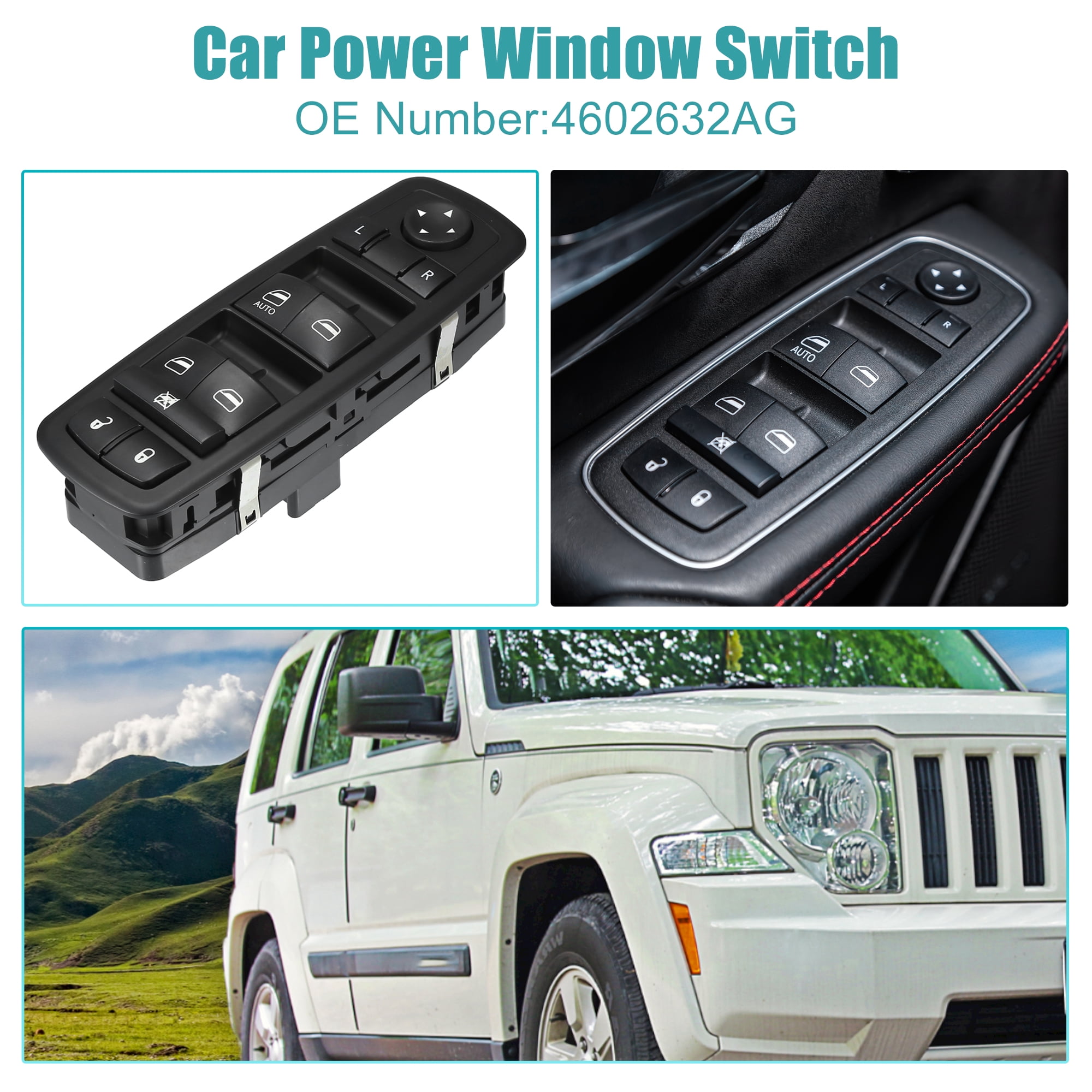 Unique Bargains Front Left Driver Side Power Window Switch for Jeep Liberty 2011-2012