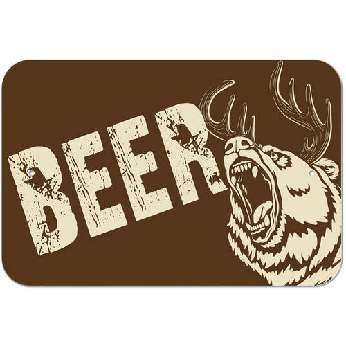 Fierce Beer Bear Deer Sign