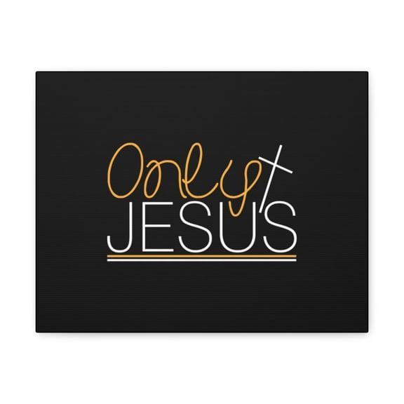 Scripture Walls John 1:1 Only Jesus Bible Verse Canvas Christian Wall Art Ready to Hang Unframed