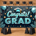 thumbnail image 5 of Pink Theme Graduation Banner Graduation Cap Grad Backdrop Colorful Balloons Congrats Lettering Graduation Background for Graduation Party College Graduation Photo Shoot, 5 of 9