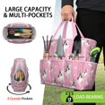 thumbnail image 2 of Garden Tool Bag,Pink French Bulldog Love Heart Garden Tool Organizer,Garden Gifts,Waterproof Multi-Pocket Garden Tool Storage 11.8x5.5x11.4 Inch(Tools NOT Included), 2 of 6