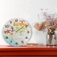 thumbnail image 6 of SKYSONIC Summer Beach Design Wall Clock 10 Inch Silent Non Ticking Round Clock Oil Painting Clock Easy to Read Clock for Living Room Bedroom Bathroom Home Decor, 6 of 7