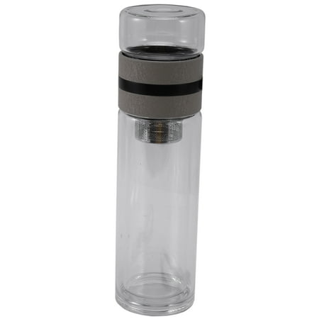 

350Ml Travel Drinkware Portable Double Wall Glass Tea Bottle Tea Infuser Glass Tumbler Stainless Steel Filters The Tea Filter Khaki