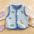 thumbnail image 2 of NIEWTR Baby Boys Girls Fleece Vest Button Down Sleeveless Jacket Cute Kids Fall Winter Waistcoat Outerwear with Pocket, 2 of 8