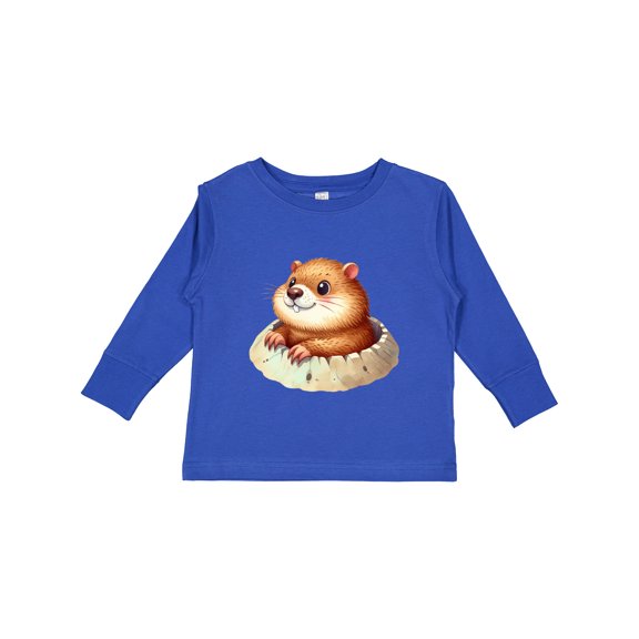 Inktastic Groundhog Day Boys or Girls Long Sleeve Toddler T-Shirt