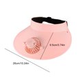 thumbnail image 2 of Sol de sombrero de visera con fanáticos de la playa de sombreros de sol de verano para al aire libre (carga) rosa, 2 of 9