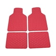 thumbnail image 2 of 4 Pieces Car Floor Mats Automotive Interior Liner Front and Rear Foot Pad Decorative Carpet Front Rear Decoration Washable Reusable Mat Wine Red, 2 of 9