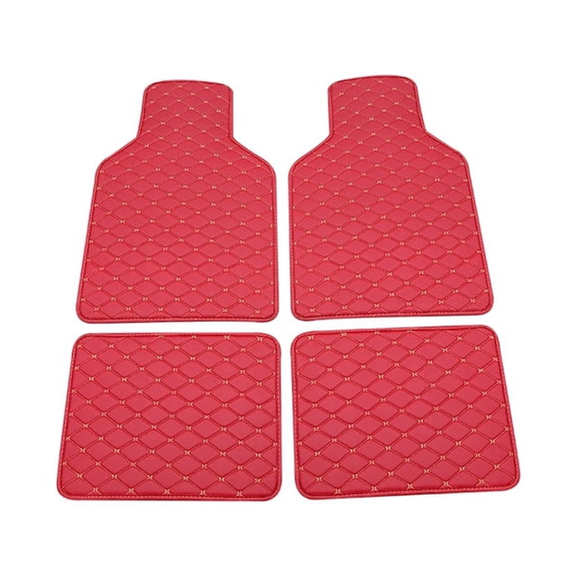 Kenally Alfombrillas de 4 piezas para coche, forro Interior automotriz, alfombrilla para pie, alfombra decorativa, decoración trasera delantera, Automoción decorativa y accesorios Vino rojo Kenally VI016887-03