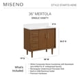 thumbnail image 4 of Miseno MN252V36WLD Mertola 36" Free Standing Single Basin Vanity Set - Walnut Drift, 4 of 7