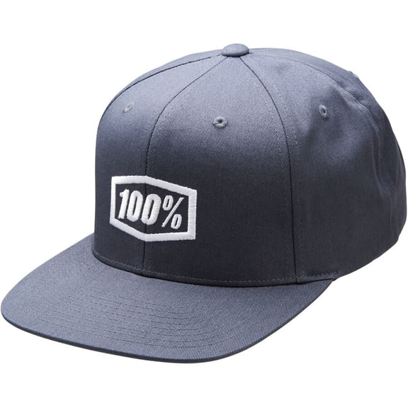 100% Youth Corpo Snapback Hat Heather Charcoal