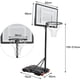 thumbnail image 4 of Canasta Baloncesto Infantil Ajustable 155-210CM, Canasta de Basquetbol móvil con ruedas y base rellenable esquí esquí Gafas de esquí, 4 of 5