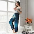 thumbnail image 6 of Picia Night Sky Moon Dolphin Womens Soft Woven Cotton Elastic Waistband Sleep Pajama Pant Lounge Sleep Pant With Pockets And Drawstring-XX-Large, 6 of 9