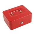 thumbnail image 2 of EHJRE Metal Cash Box with Lock Case Container with Keys for Kids Girls Boys Prizes Red, 2 of 9