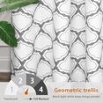 thumbnail image 3 of DriftAway  Geo Trellis Room Darkening Grommet Top Window Curtain Panel Pair Grey 63"L x 52"W, 3 of 8