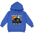 thumbnail image 2 of Inktastic Monster Trucks Are My Jam Toddler Hoodie, 2 of 4