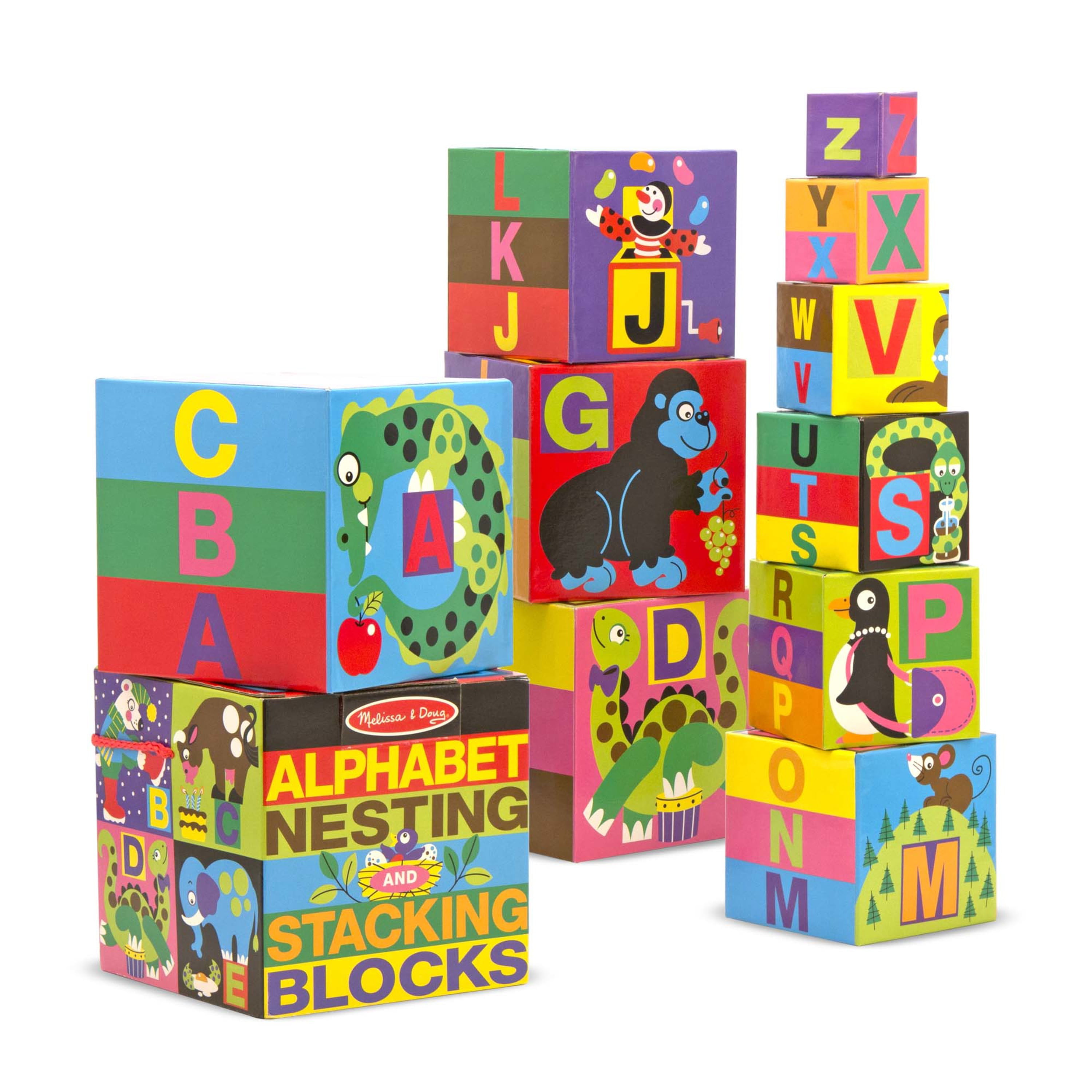 Melissa & Doug Developmental Alphabet Nesting Stacking Blocks Toys for sale online 