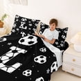 thumbnail image 3 of Erosebridal Letter L Monogrammed Queen Sheet Sets,White Black Bed Set For Kids Boys 4 Pieces, 3 of 6