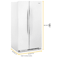 thumbnail image 5 of WHIRLPOOL WRS312SNHW side by side freestanding refrigerator, 5 of 5