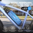 thumbnail image 2 of Wooken 4.0" Fat Tire 20" Electric Bike for adults, Peak 750W E-Mountain bike, 48V 499WH Removable Battery, Up to 45 Miles Electric Bicycle, Off Road E-Bike,SGS Certified to UL 2849, 2 of 7