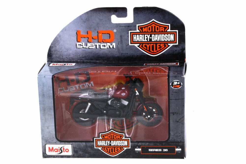 Hightly Precision 1:18 2015 Harley-Davidson Street 750 Burgundy Model Toy Bike