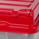 image 4 of IRIS Holiday Tree Storage Tote with Compartment Lid, Red