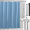 thumbnail image 4 of Sky Blue Fabric Shower Curtain Solid Color Washable Shower Curtains for Bathroom, Waterproof Bath Curtain with Hooks Home Decor 36x72in, 4 of 8