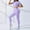 Purple, variant on ZZwxWA Workout Sets for Women Two Piece Outfits Crop Top Matching Leggings Active Yoga Leggings Workout Sets for Women