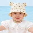 thumbnail image 4 of CAUYDY 18 Months Toddler Sun Hat 9-12 Months Baby Infant Girls Summer Cute Wide Brim Bucket Hats 2T 3T 4T Kids Boys Girls Adjustable Sun Protection Beach Hat (Sizes 3-12 Months,Light Yellow), 4 of 6