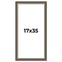 17x35 Frame Brown Solid Wood Picture Frame | 1.75 Inch Moulding Width | Austin Frame Complete with
