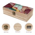 thumbnail image 3 of 7.9×2.3 In Wooden Boxes Durable Easy To Use Dustproof Prevent Slippery Delicate And Cabinet Deep Reddish-brown Green Golden Marble, 3 of 8