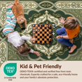 thumbnail image 4 of Design&I 3'x5' Ultra Soft Throw Mat, Damask Ornate Lattice Border Dining Table Round Circle Vintage Playful None Fluffy Washable Easy Care Indoor rug for Bedside Hallway, 4 of 7