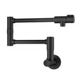 thumbnail image 2 of KRAUS Bolden 2 Handle Wall Mount Pot Filler Faucet with Retractable Arm in Matte Black, 2 of 7