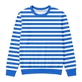 thumbnail image 4 of WOYY Boys Striped Sweatshirt Crew Neck Long Sleeve Pullover Unisex Sweatshirts, Sizes 3-14, 4 of 6