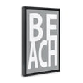 thumbnail image 3 of Stupell Industries Tropical Beach Word on Grey Black Floating Frame Canvas Art, 17 x 25, by Jamie MacDowell, 3 of 8