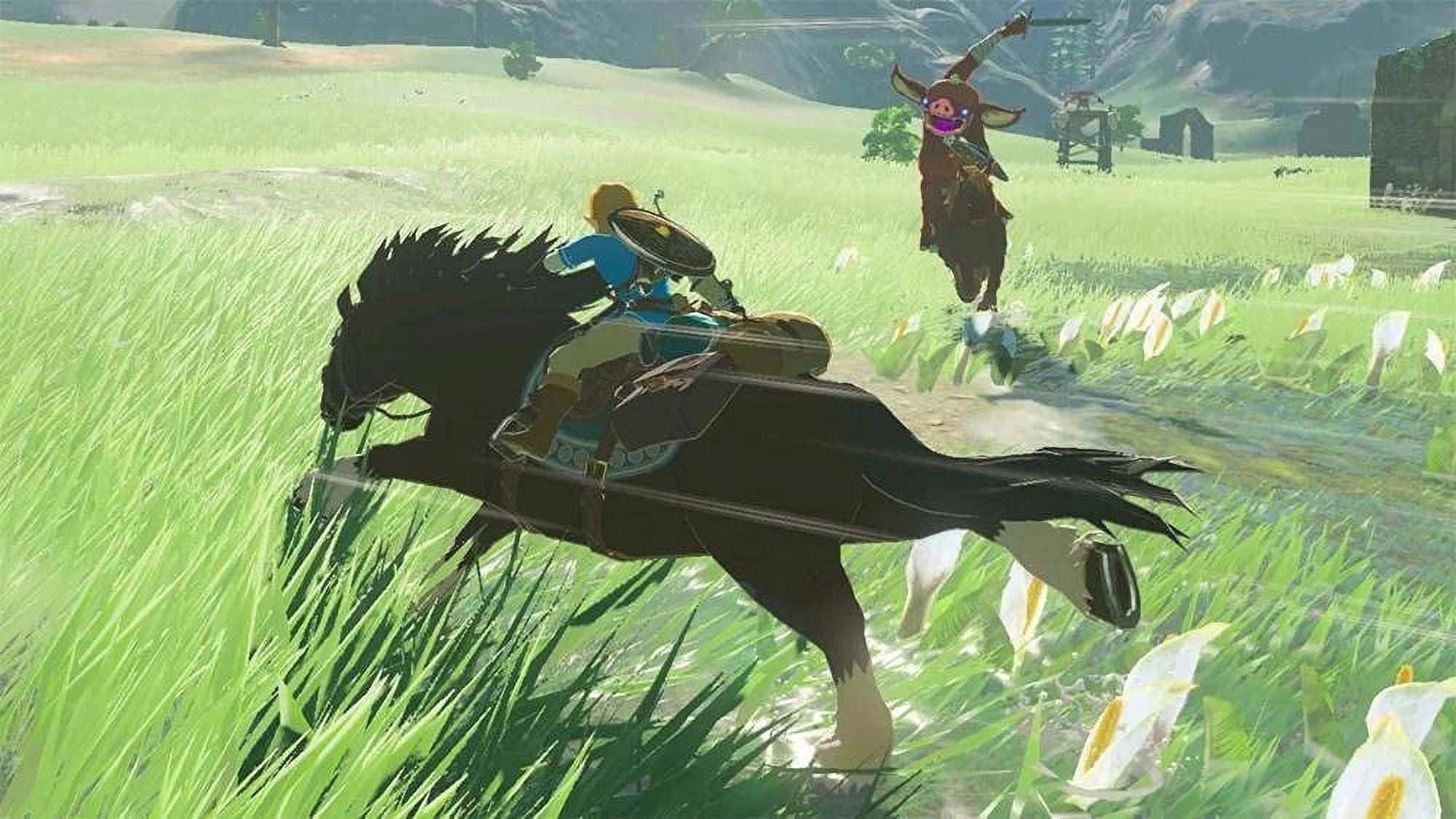 Nintendo Switch White OLED Console with The Legend of Zelda Breath of the Wild, MightySkins Console and Controller Skin Voucher, and 2 Year CPS Extended Warranty