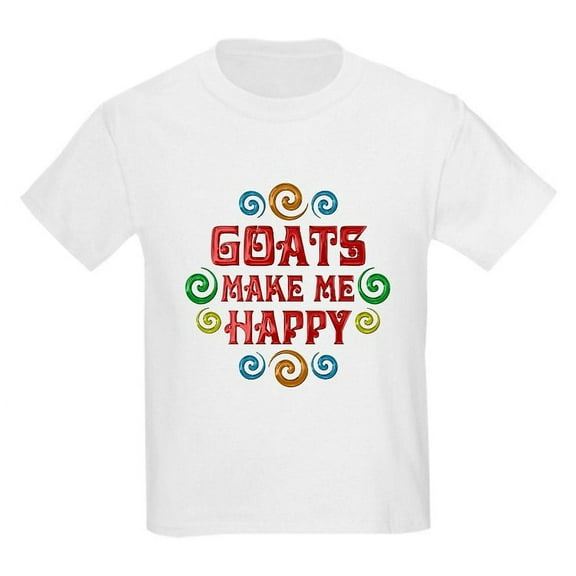 CafePress - Goat Happiness Kids Light T Shirt - Light T-Shirt Kids XS-XL