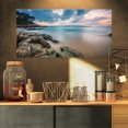 thumbnail image 1 of Gloomy Tropical Sunset Beach - Extra Large Seascape Art Canvas, 1 of 3